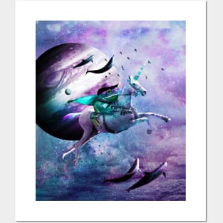 Epic Frog Riding Unicorn Posters and Art